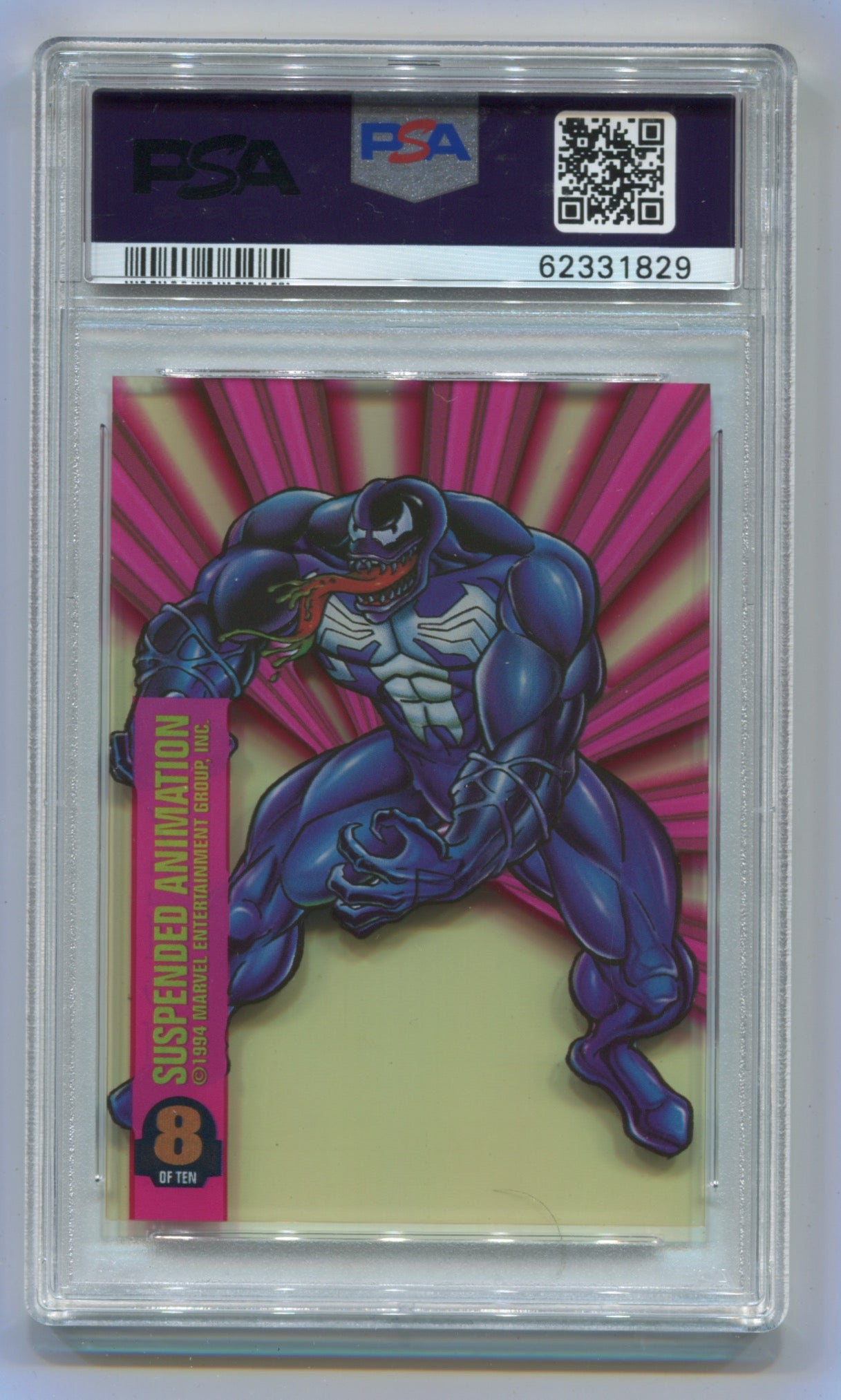 1994 Marvel Universe Suspended Animation #8 Venom PSA 7
