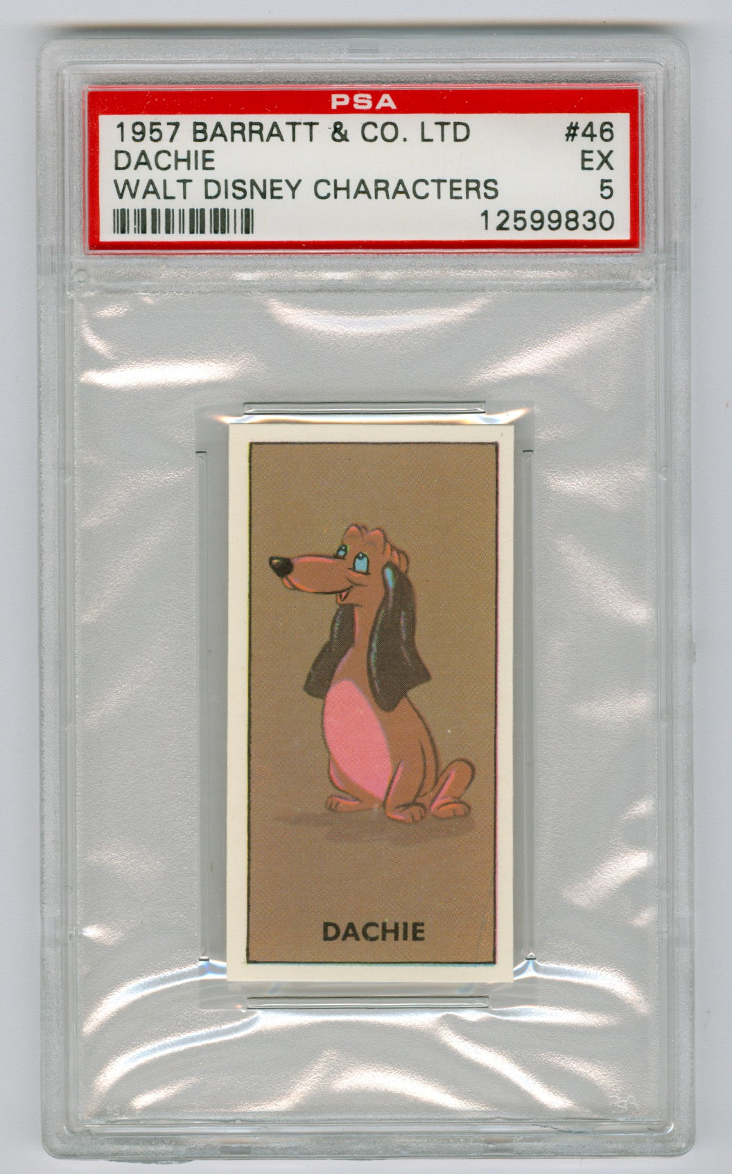 1957 Barratt & Co. Ltd. Walt Disney Characters #46 Dachie PSA 5