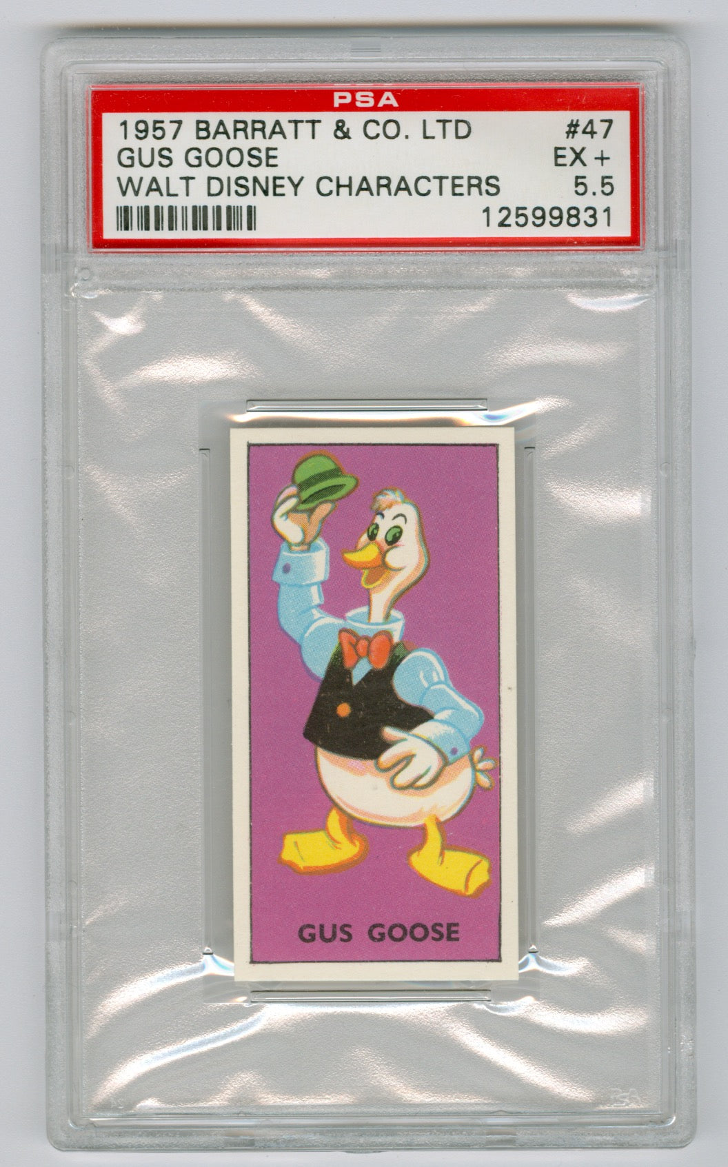 1957 Barratt & Co. Ltd. Walt Disney Characters #47 Gus Goose PSA 5.5