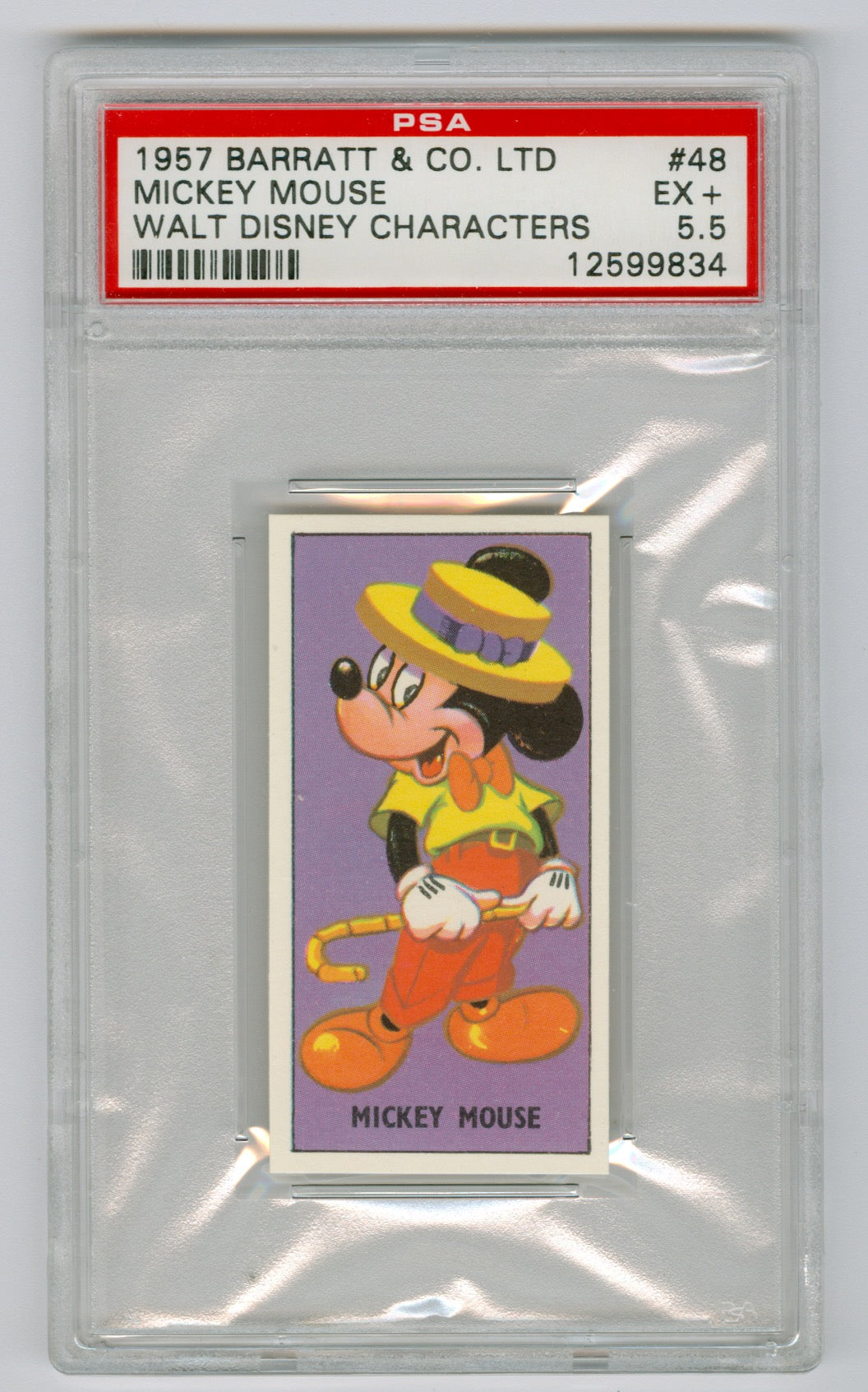 1957 Barratt & Co. Ltd. Walt Disney Characters #48 Mickey Mouse PSA 5.5