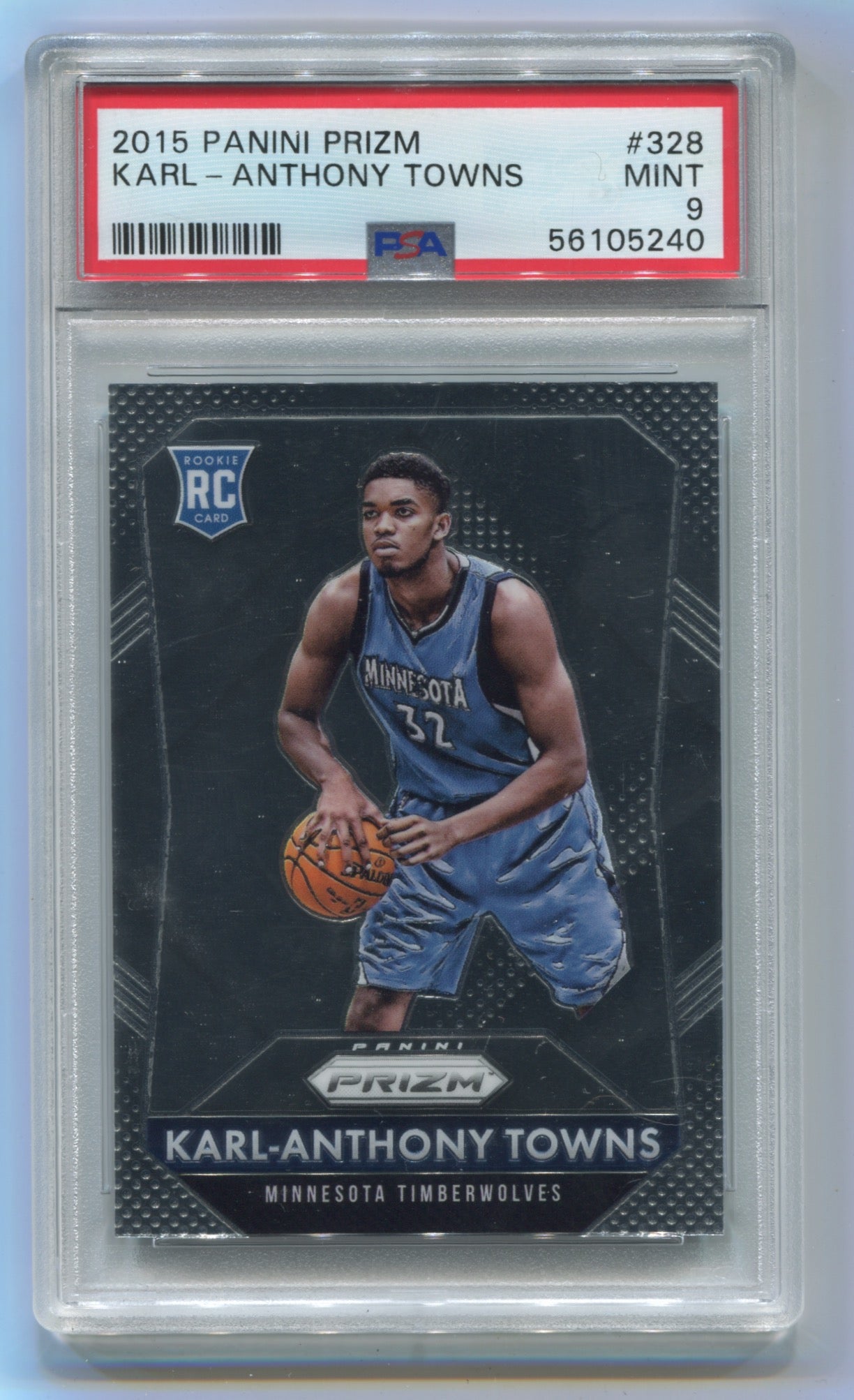 2015-16 Panini Prizm #328 Karl-Anthony Towns PSA 9 (Rookie)