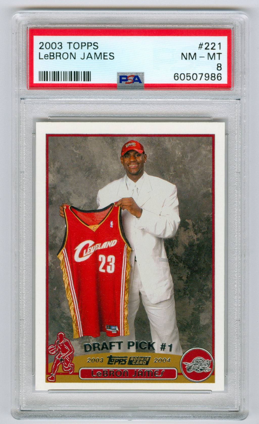 2003-04 Topps #221 LeBron James PSA 8 (Rookie)