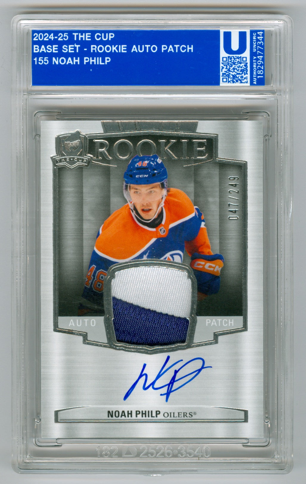 2024-25 Upper Deck The Cup #155 Noah Philp #047/249 (Rookie)