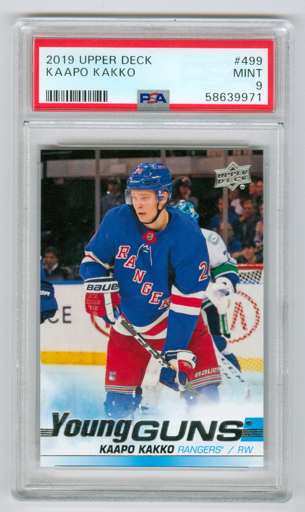 2019-20 Upper Deck #499 Kaapo Kakko PSA 9 (Rookie)