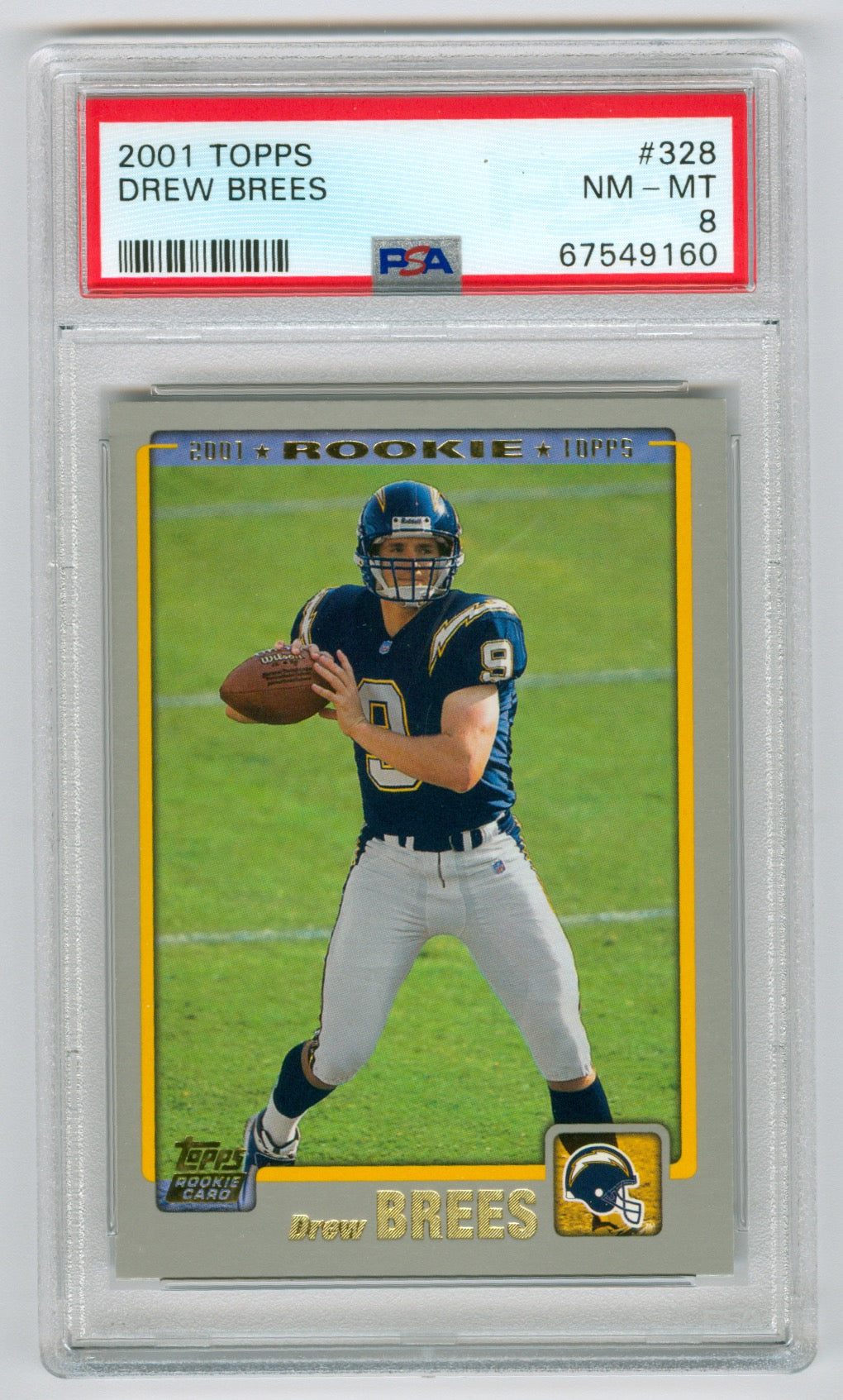 2001 Topps #328 Drew Brees PSA 8 (Rookie) | Eastridge Sports Cards