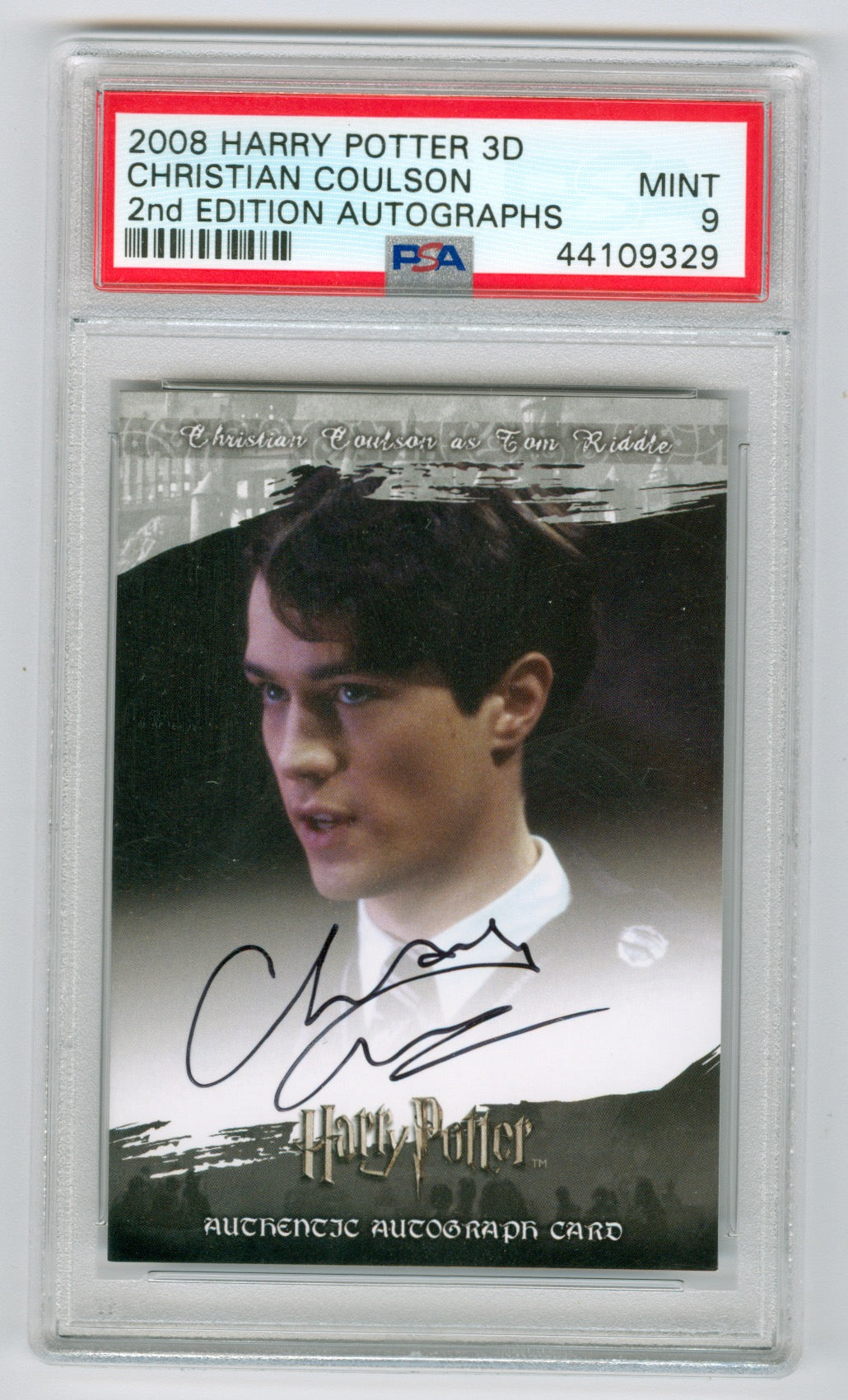 2008 Harry Potter 3D 2nd Edition Autographs Christian Coulson PSA 9