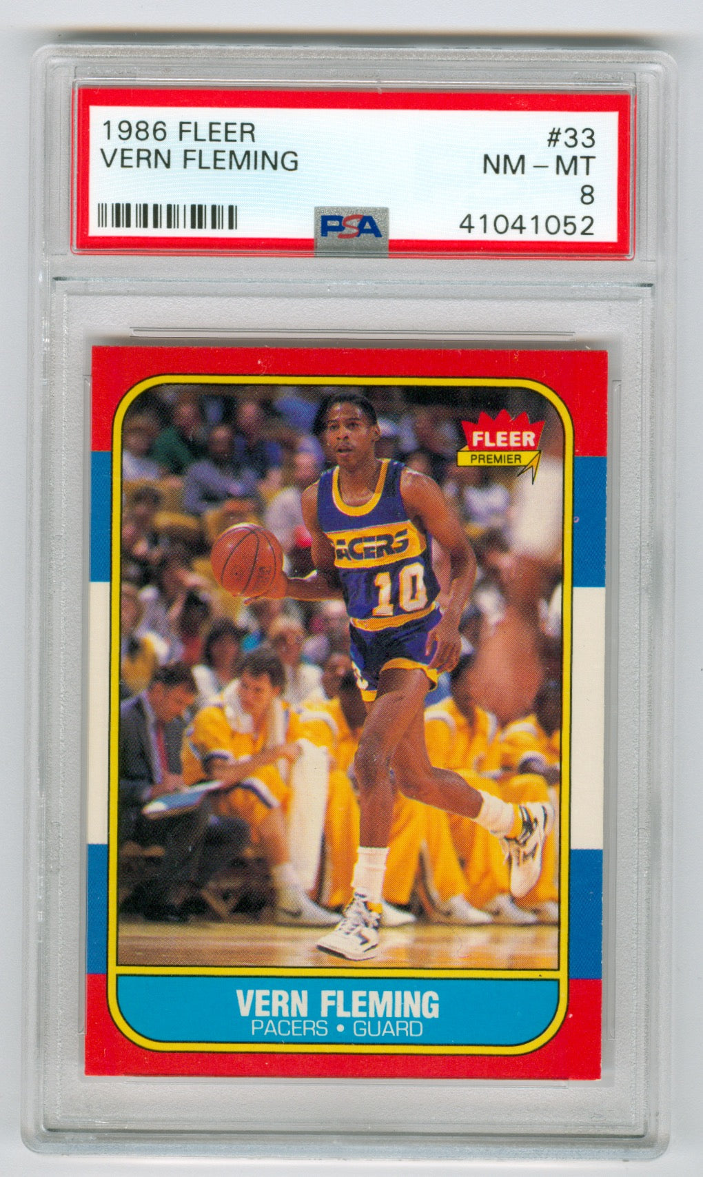 1986-87 Fleer #33 Vern Fleming PSA 8
