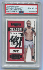 Khamzat Chimaev Signed Trading Card PSA/DNA Auto Grade 10 | Eastridge Sports Cards