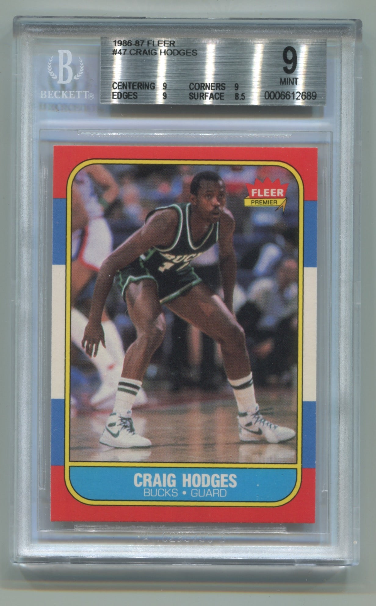 1986-87 Fleer #47 Craig Hodges BGS 9 (Rookie) | Eastridge Sports Cards