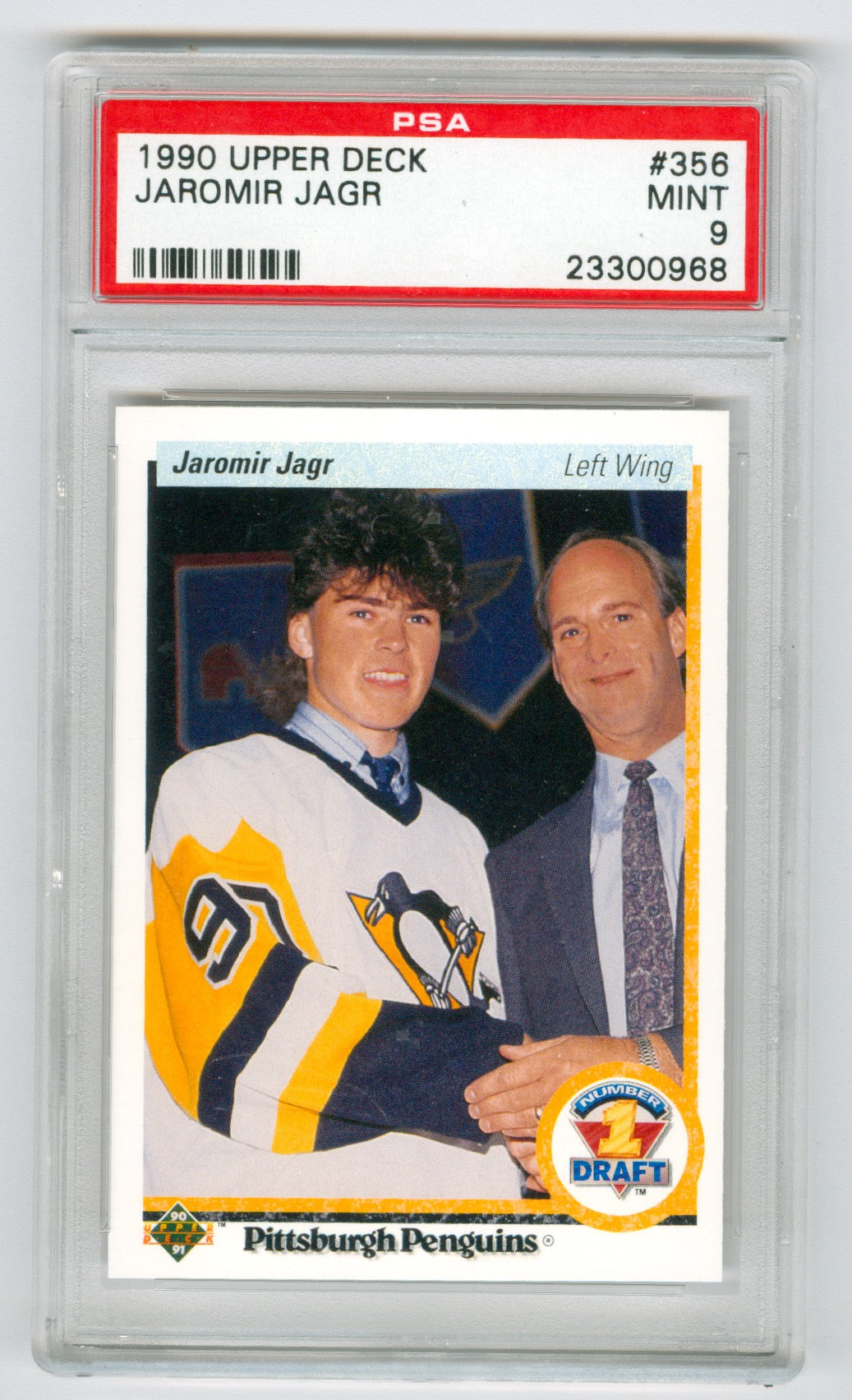 1990-91 Upper Deck #356 Jaromir Jagr PSA 9 (Rookie) | Eastridge Sports Cards