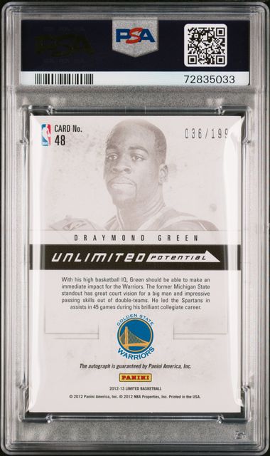 2012-13 Limited Unlimited Potential Signatures #48 Draymond Green #036/199 PSA 9 (Rookie) | Eastridge Sports Cards