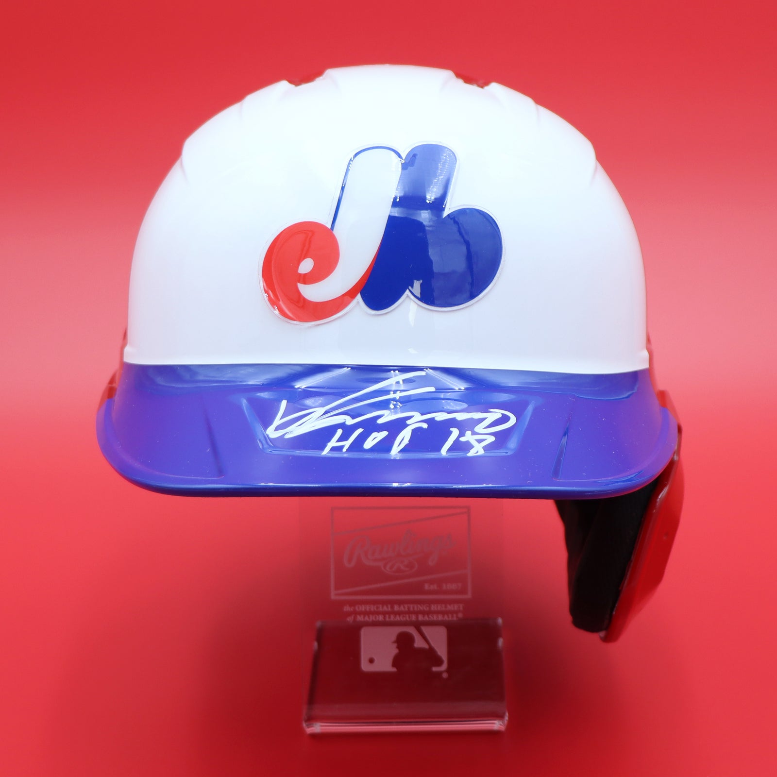Vladimir Guerrero Sr. Montreal Expos Autographed Replica Batting Helmet (Fanatics Authentic)