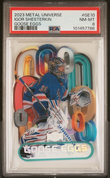 2023-24 Metal Universe Goose Eggs #GE10 Igor Shesterkin PSA 8 | Eastridge Sports Cards