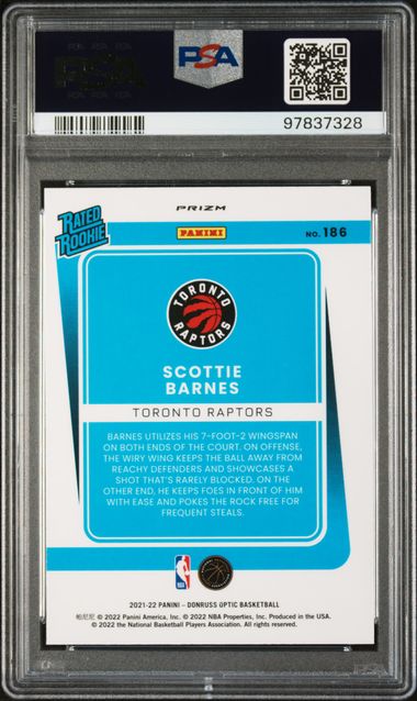 2021-22 Donruss Optic Target Box Set #186 Scottie Barnes PSA 9 (Rookie) | Eastridge Sports Cards