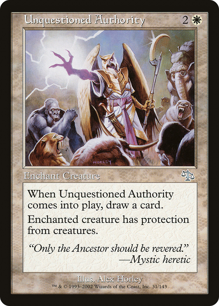Unquestioned Authority (JUD-031) - Judgment Foil
