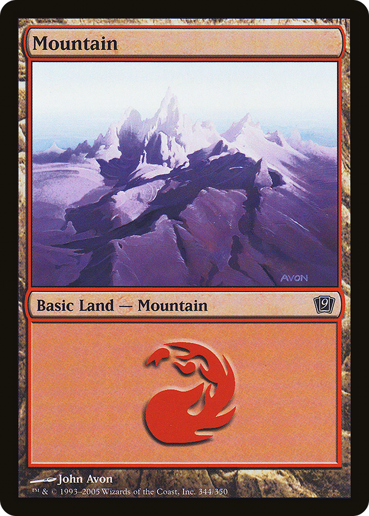 Mountain (344) (9ED-344) - 9th Edition Foil