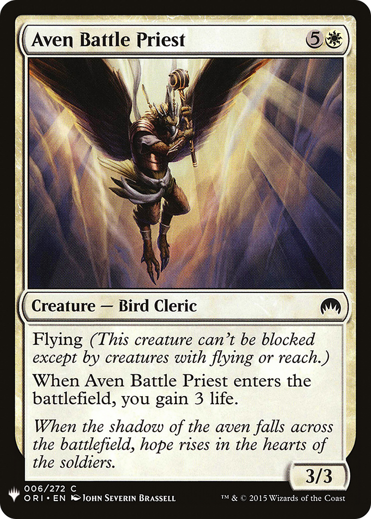 Aven Battle Priest (LIST-006) - The List