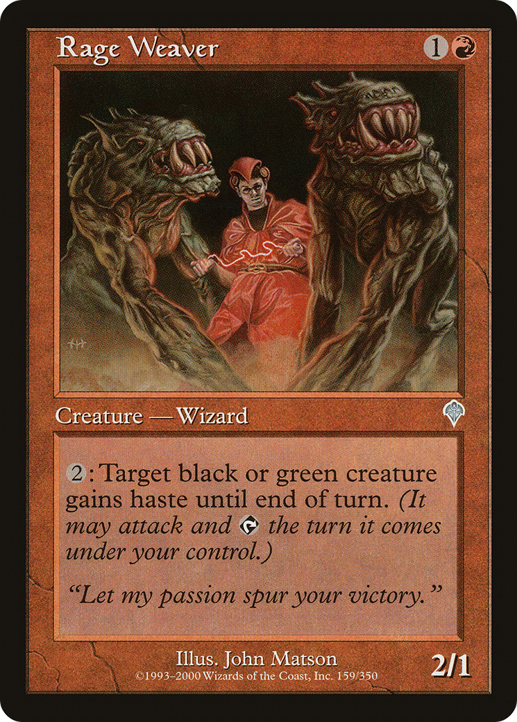 Rage Weaver (INV-159) - Invasion Foil
