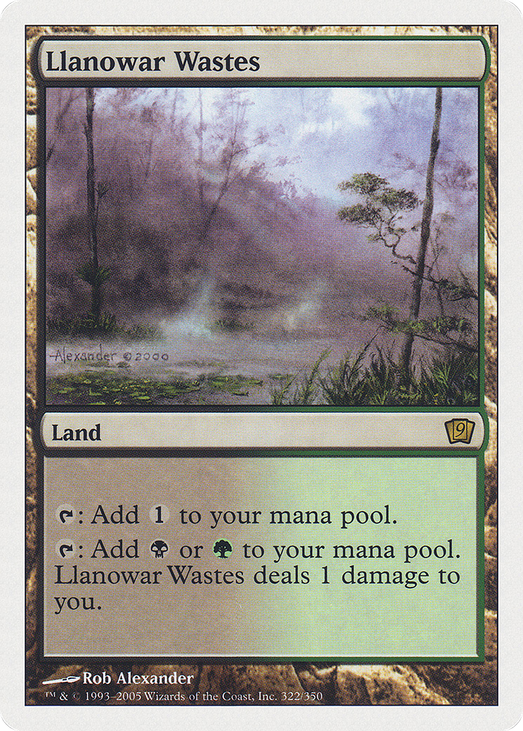 Llanowar Wastes (9ED-322) - 9th Edition