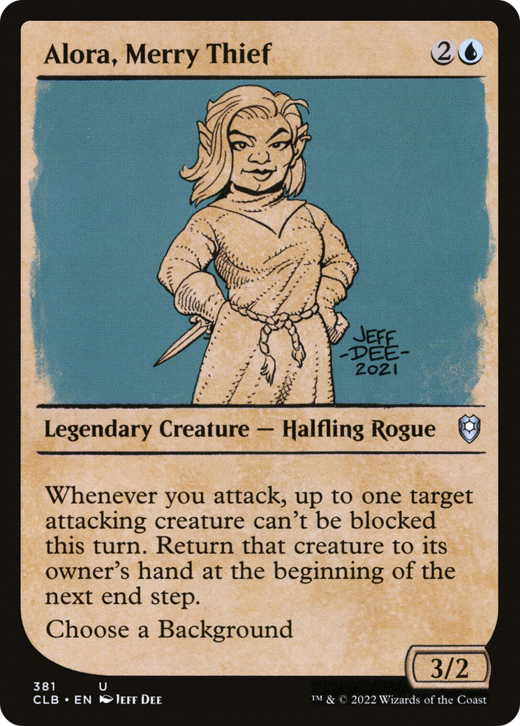 Alora, Merry Thief (Showcase) (CLB-381) - Commander Legends: Battle for Baldur's Gate: (Showcase) Foil