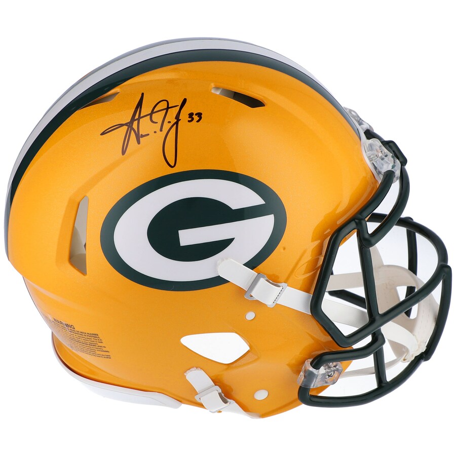 Fanatics Autographed Football Mini-Helmet - Aaron Jones (Green Bay) | Eastridge Sports Cards