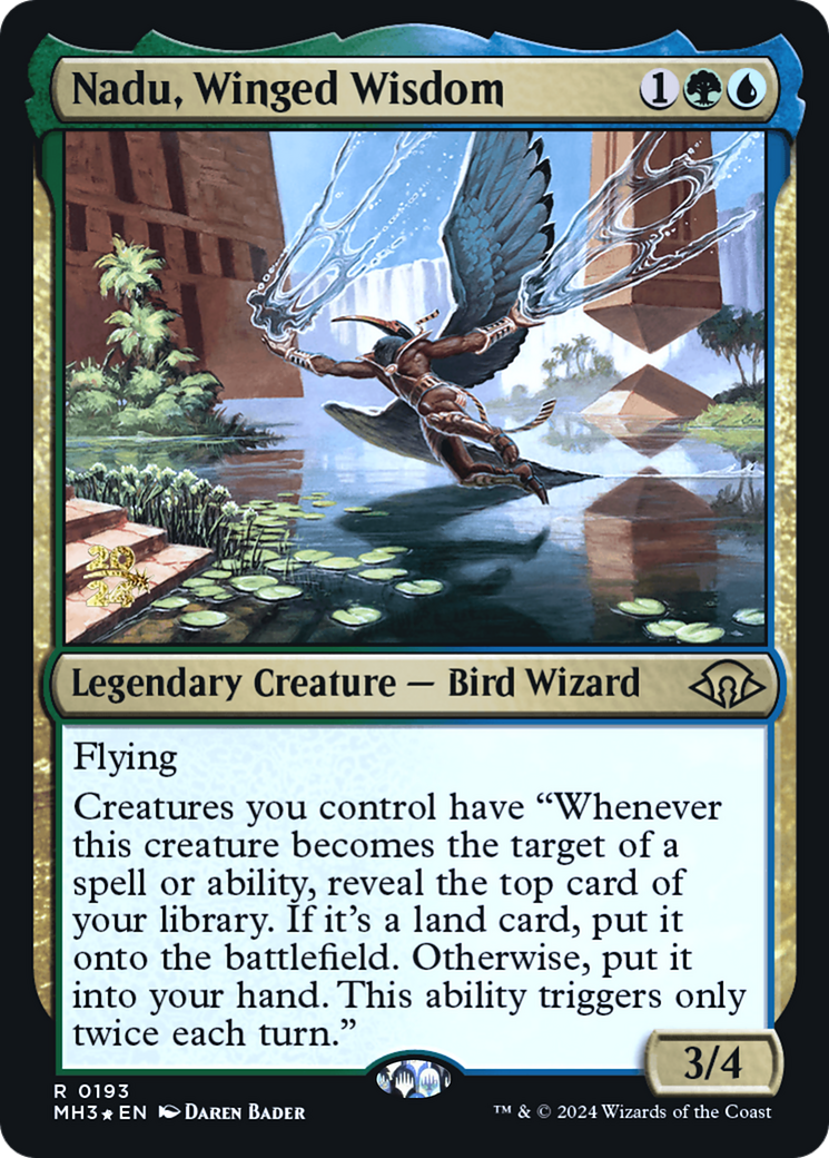Nadu, Winged Wisdom (PRE-193) - Modern Horizons 3 Promos Foil