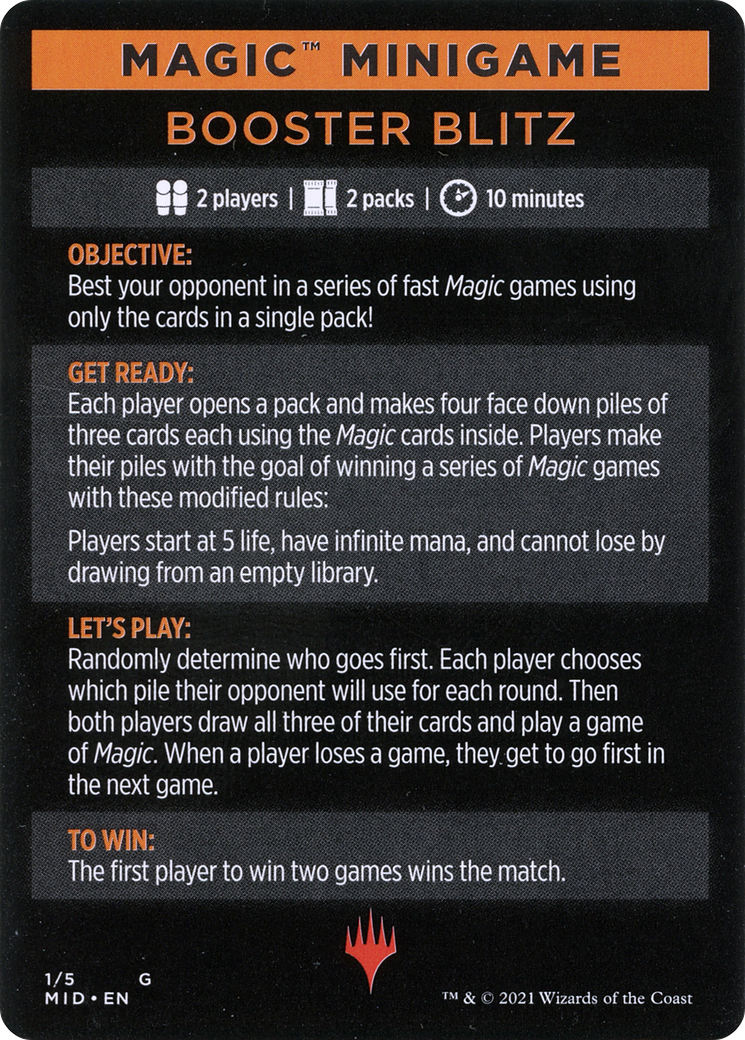 Booster Blitz (MMID-001) - Innistrad: Midnight Hunt Minigames Foil