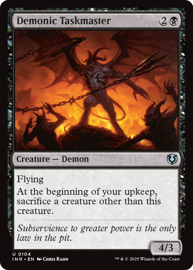 Demonic Taskmaster (INR-104) - Innistrad Remastered