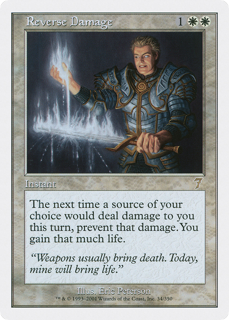 Reverse Damage (7ED-034) - 7th Edition Foil