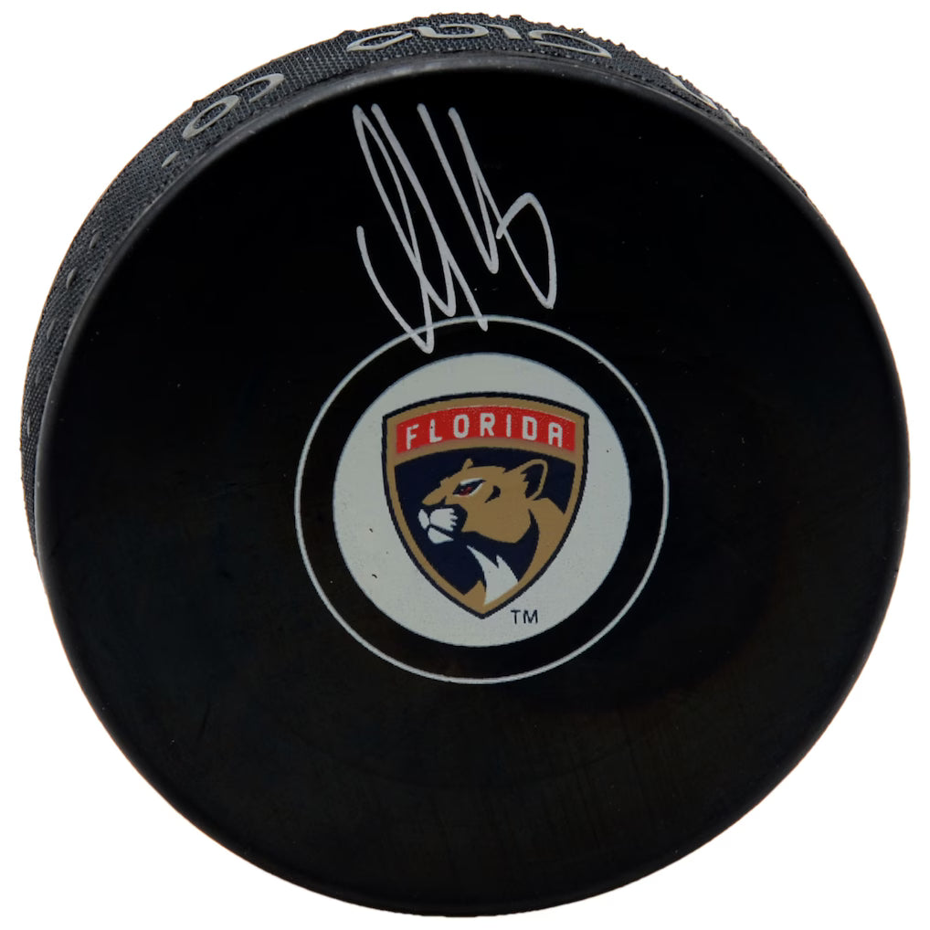 Aleksander Barkov Autographed Florida Panthers Hockey Puck (Fanatics Authentic)