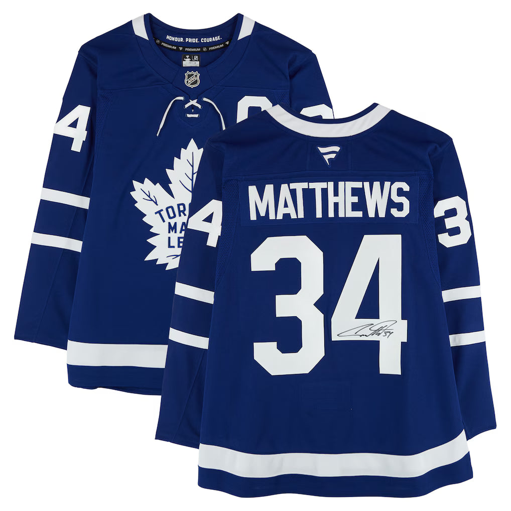 Auston Matthews Toronto Maple Leafs Autographed Blue Fanatics Premium Jersey (Fanatics Authentic)
