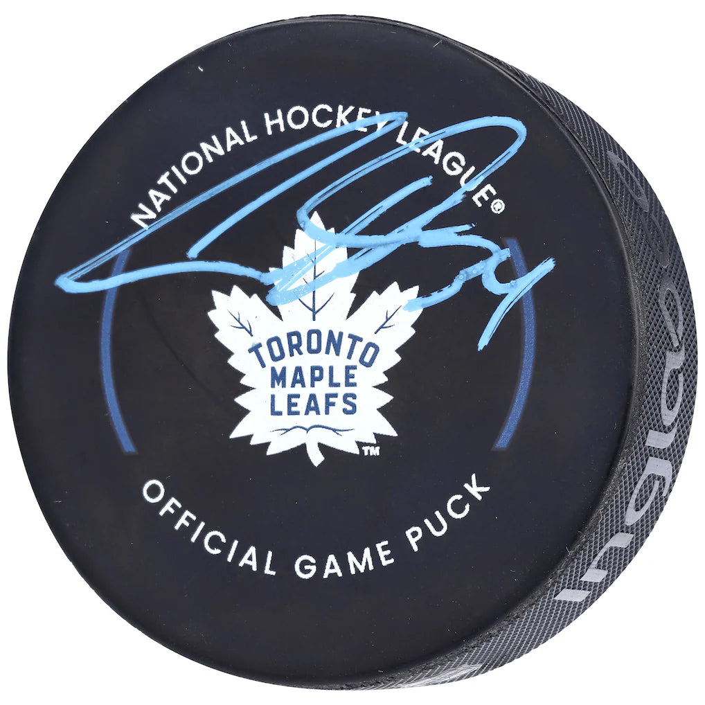 Auston Matthews Toronto Maple Leafs Autographed NHL Official Game Puck (Fanatics Authentic)