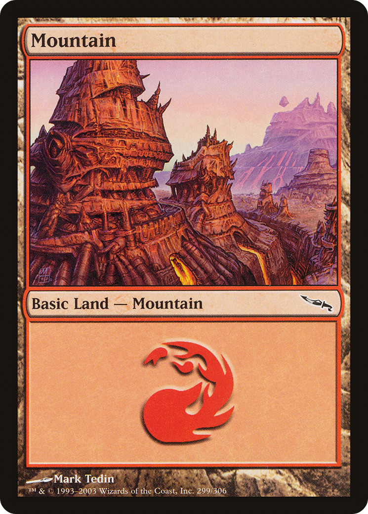 Mountain (299) (MRD-299) - Mirrodin Foil