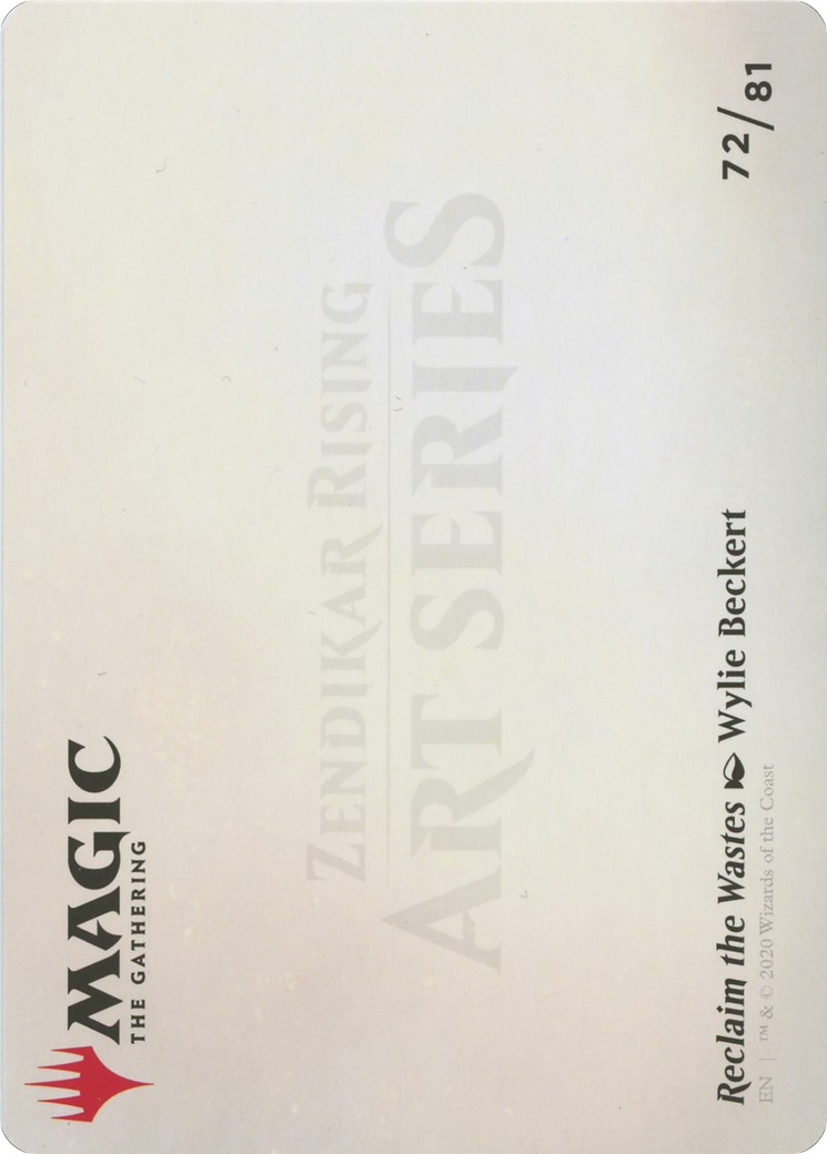 Reclaim the Wastes // Reclaim the Wastes (AZNR-072) - Zendikar Rising Art Series (Borderless) Foil