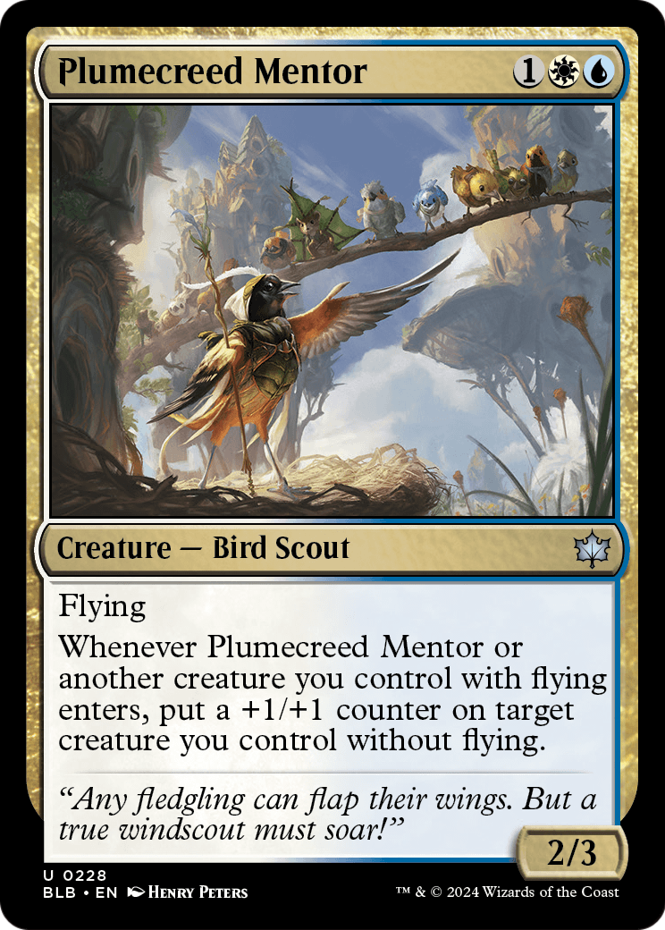 Plumecreed Mentor (BLB-228) - Bloomburrow Foil