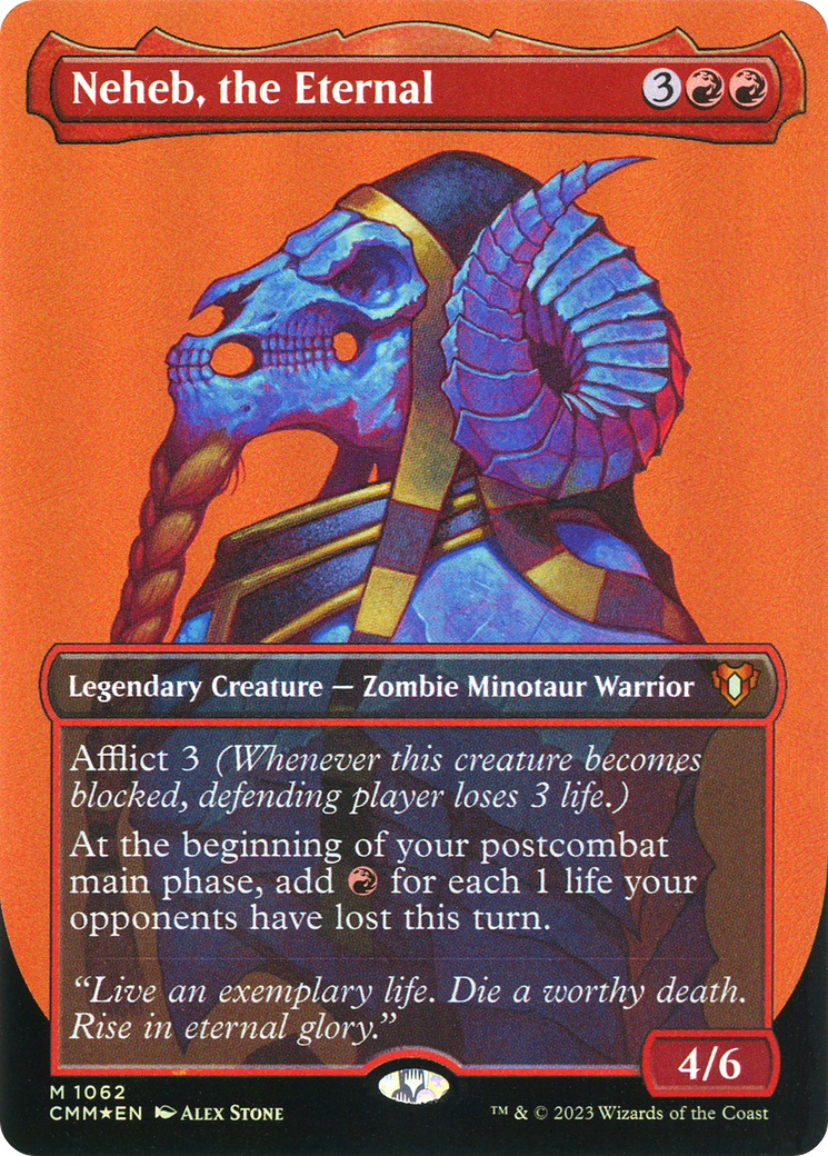 Neheb, the Eternal (Textured Foil) (CMM-1062) - Commander Masters (Borderless) Foil