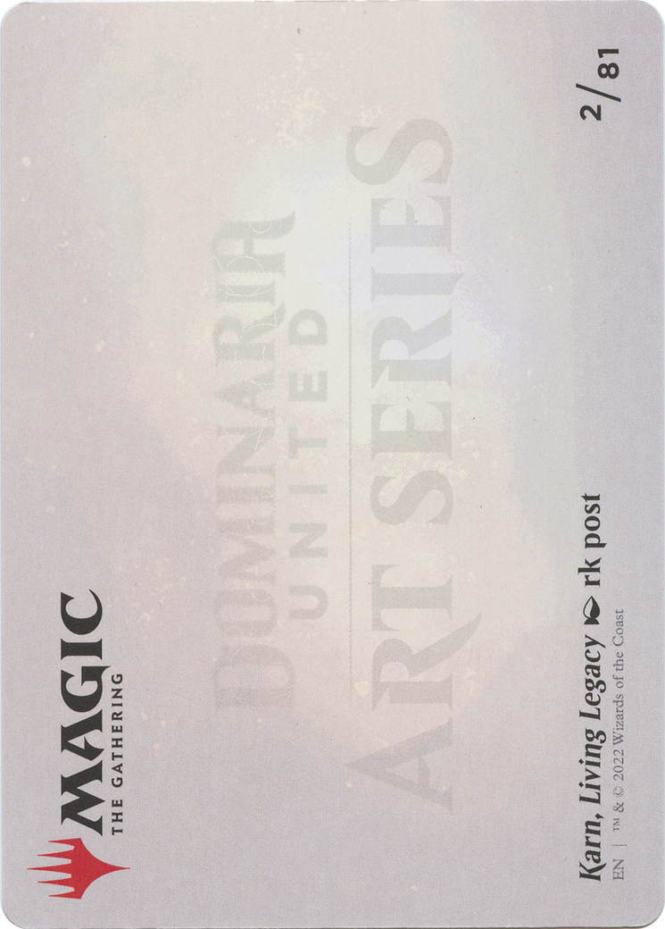 Karn, Living Legacy // Karn, Living Legacy (ADMU-002) - Dominaria United Art Series (Borderless)