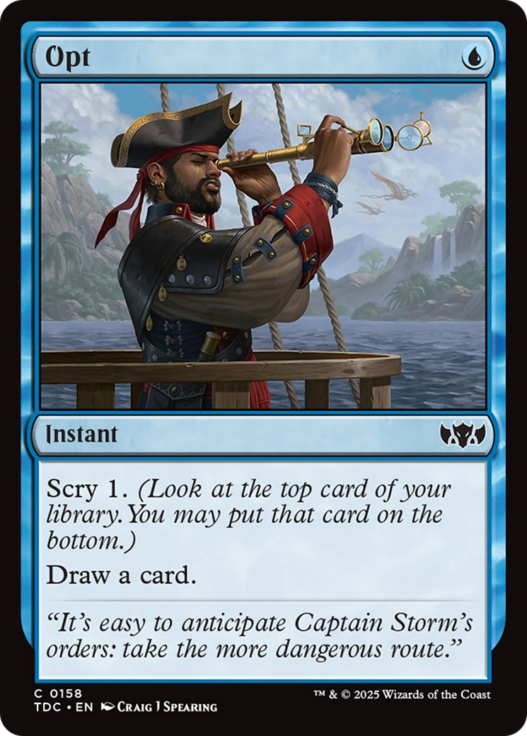 Opt (TDC-158) - Commander: Tarkir: Dragonstorm