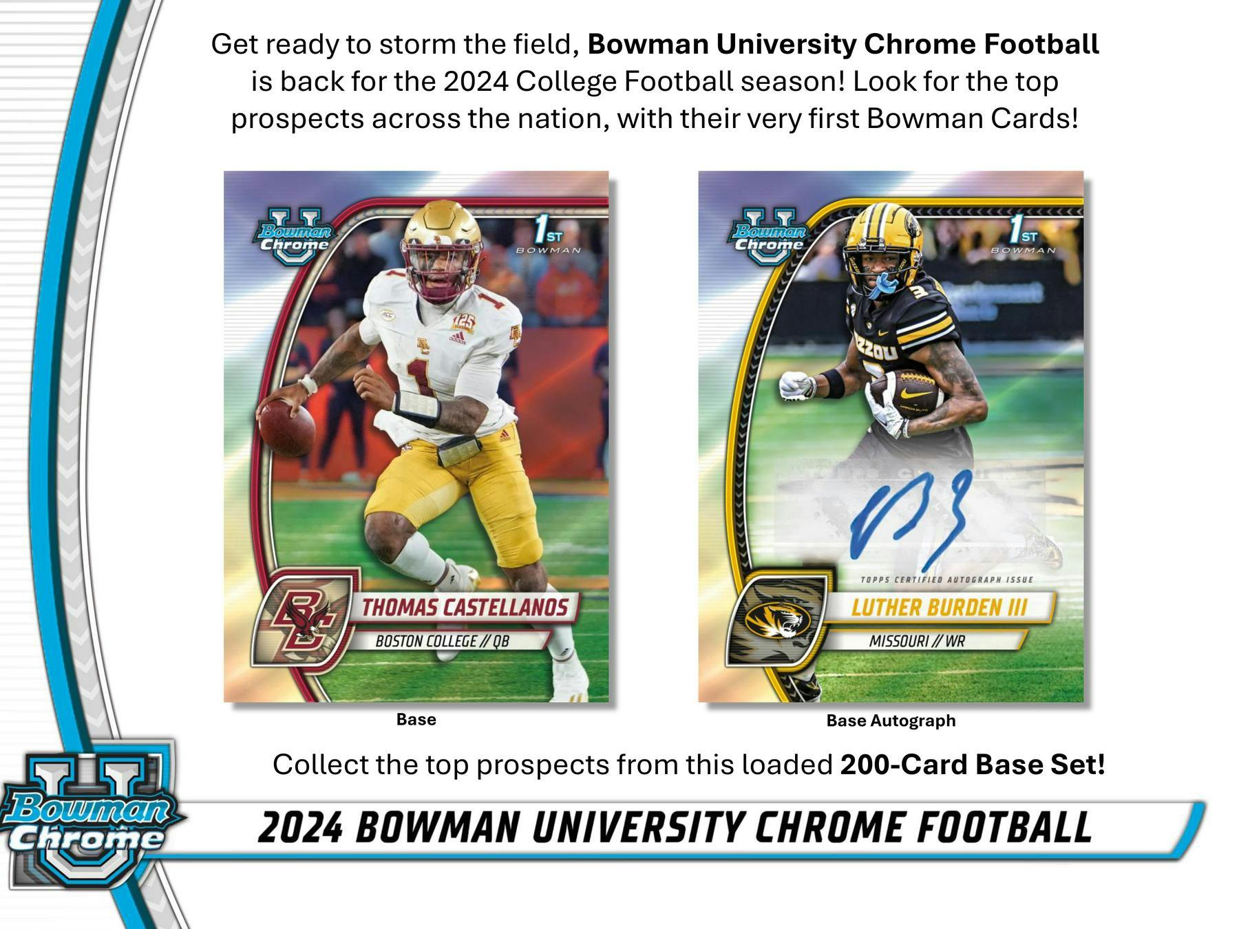 2024 Bowman Chrome University Football Hobby Pack | Eastridge Sports Cards