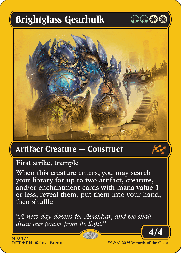 Brightglass Gearhulk (First-Place Foil) (DFT-474) - Aetherdrift Foil
