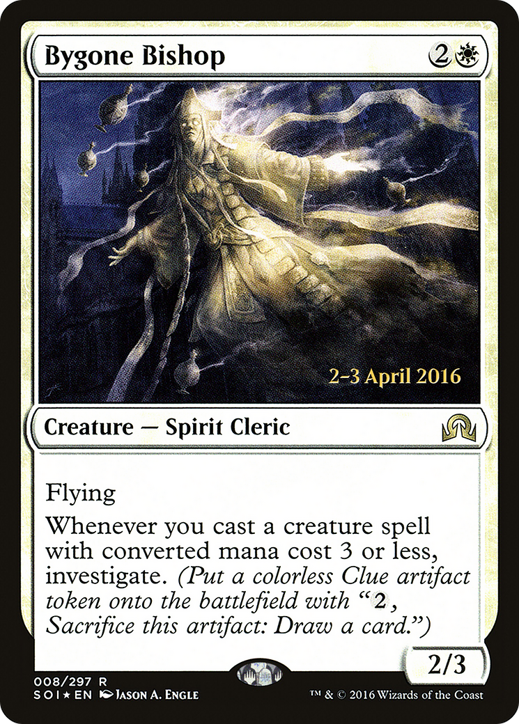 Bygone Bishop (PRE-008) - Shadows over Innistrad Promos Foil