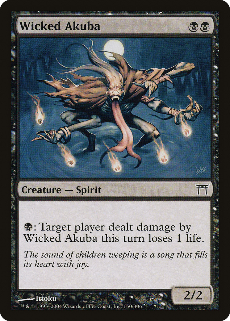 Wicked Akuba (CHK-150) - Champions of Kamigawa Foil