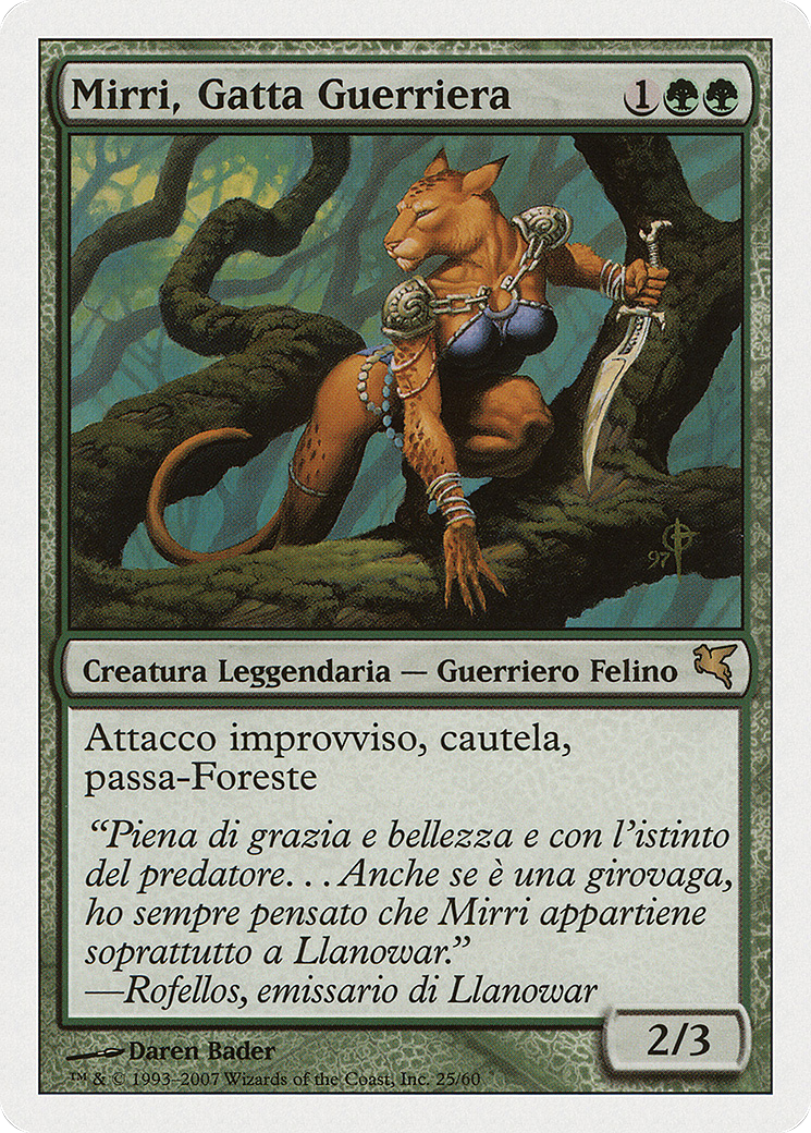 Mirri, Cat Warrior (Italian) - 