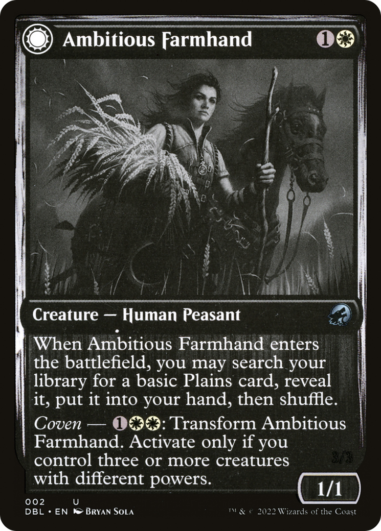 Ambitious Farmhand (DBL-002) - Innistrad: Double Feature: (Double Faced Transform)
