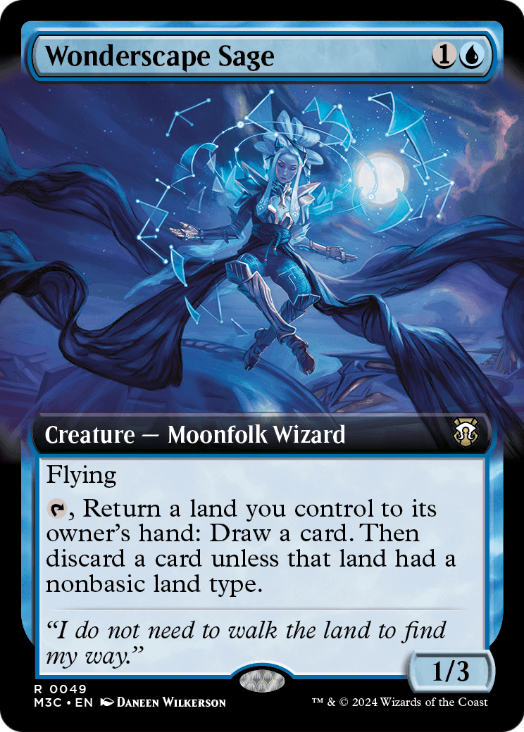 Wonderscape Sage (Extended Art) (M3C-049) - Modern Horizons 3 Commander: (Extended Art)