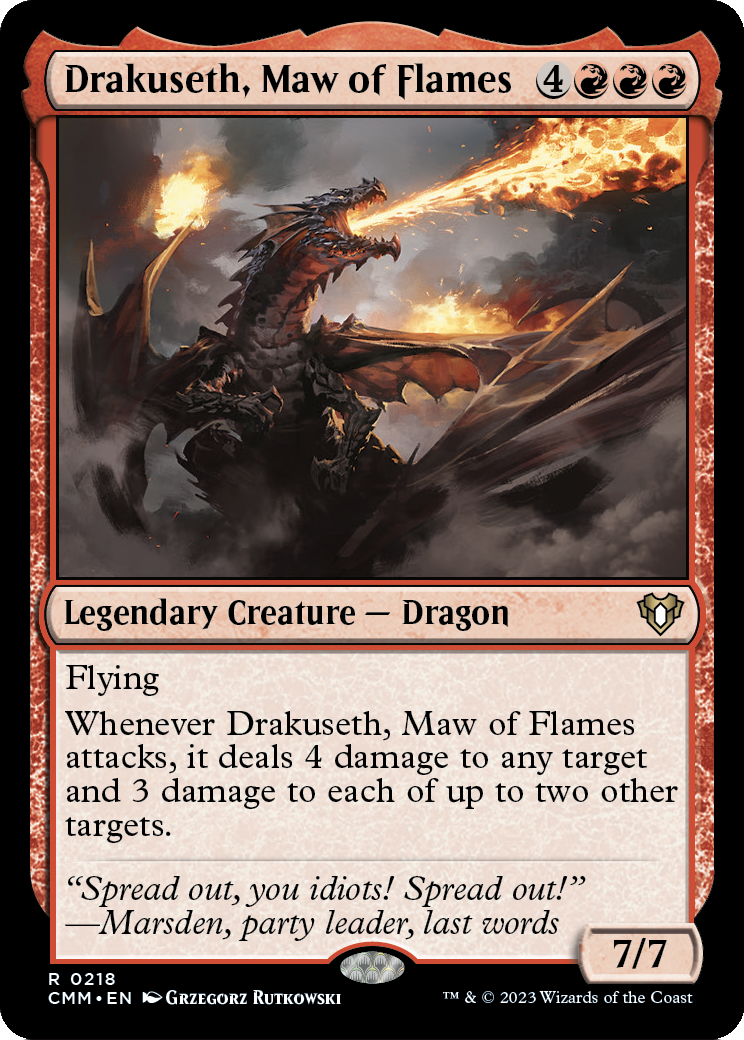 Drakuseth, Maw of Flames (CMM-218) - Commander Masters