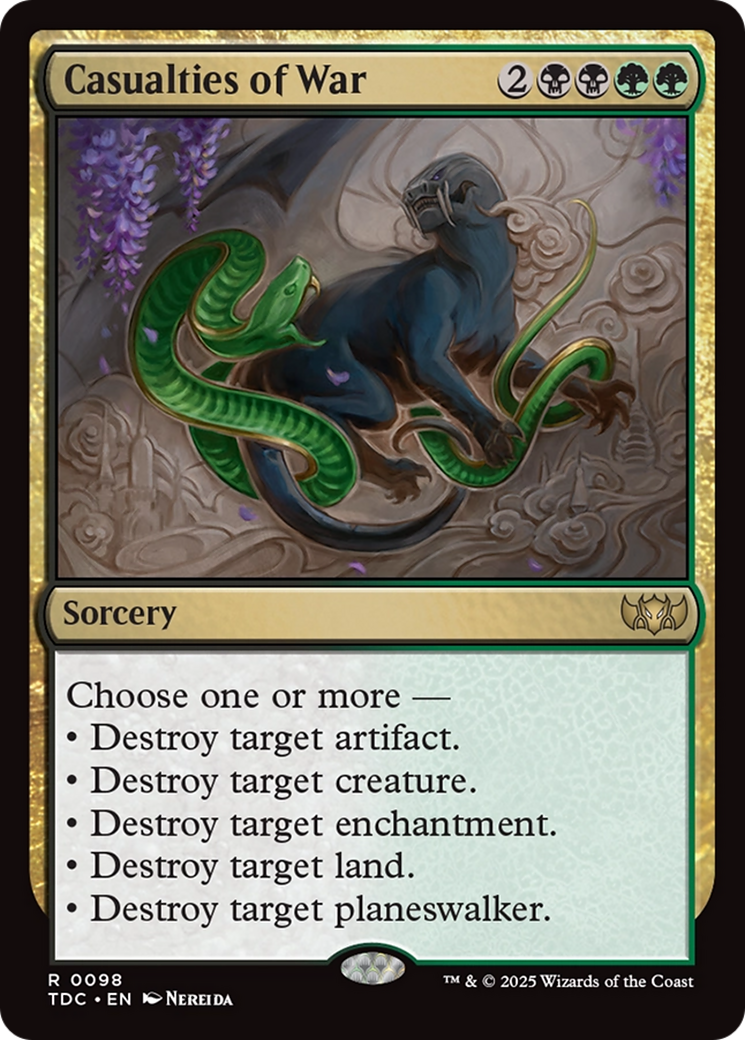 Casualties of War (TDC-098) - Commander: Tarkir: Dragonstorm