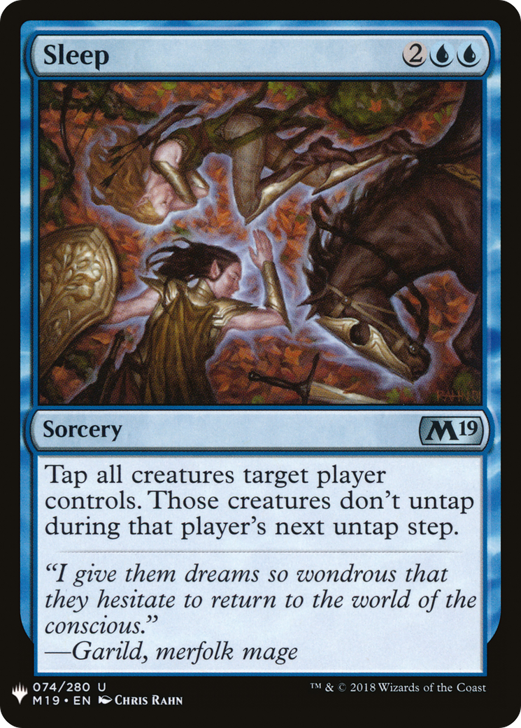 Sleep (M19) (LIST-074) - The List