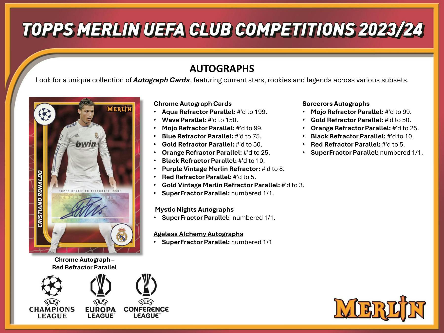 2023-24 Topps Merlin Chrome Champions League Hobby Pack | Eastridge Sports Cards
