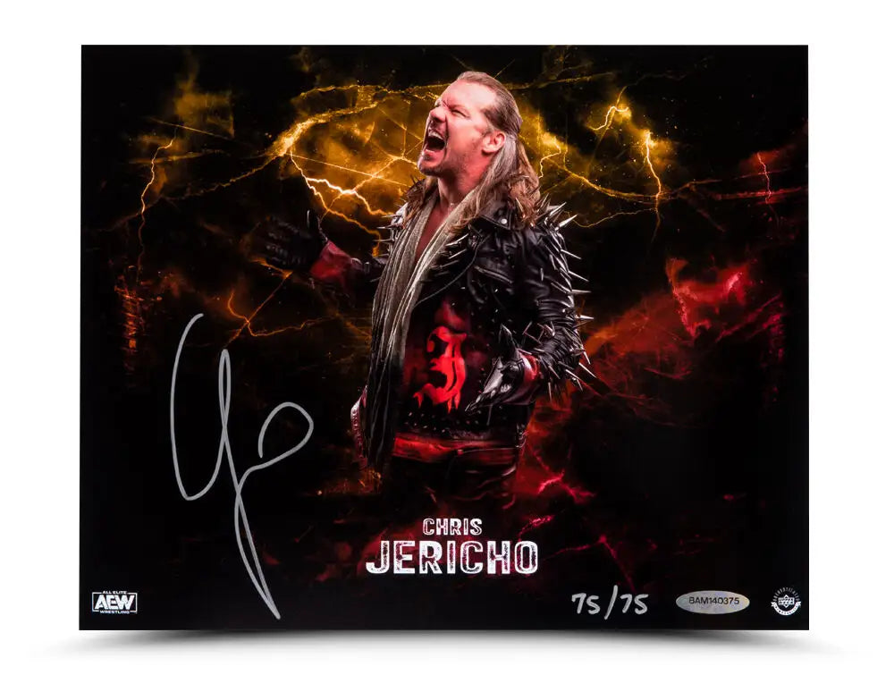 Chris Jericho Autographed “Power” 8x10 Unframed Limited Edition #/75 (Upper Deck Authenticated)